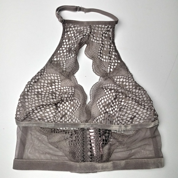 NWT Victoria's Secret Mesh Halter Bralette - Picture 4 of 8